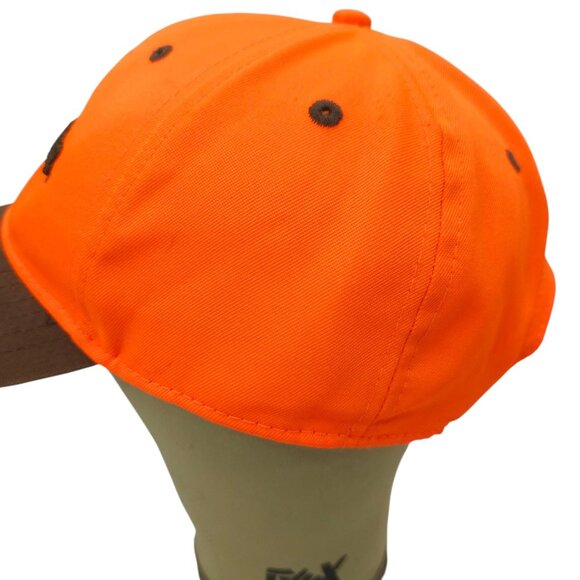 Remington Blaze Orange Strapback Cap Embroidered Trucker Baseball Hunting Hat - Picture 8 of 16